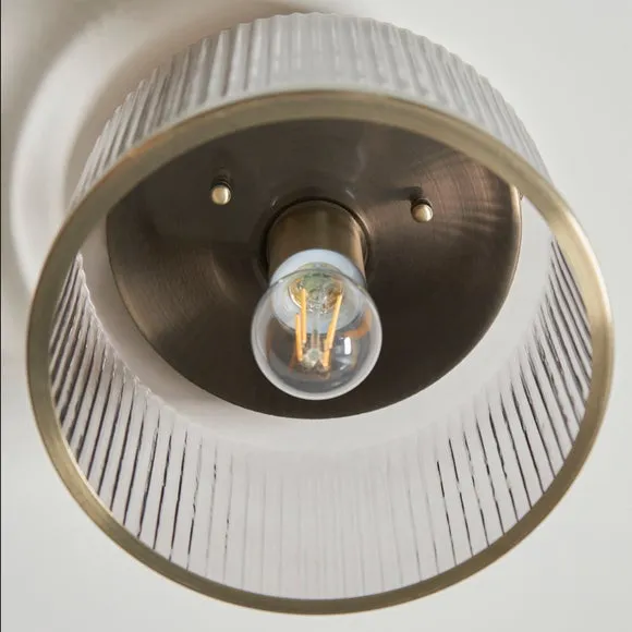 Alyn Ribbed Bathroom Ceiling Light 4