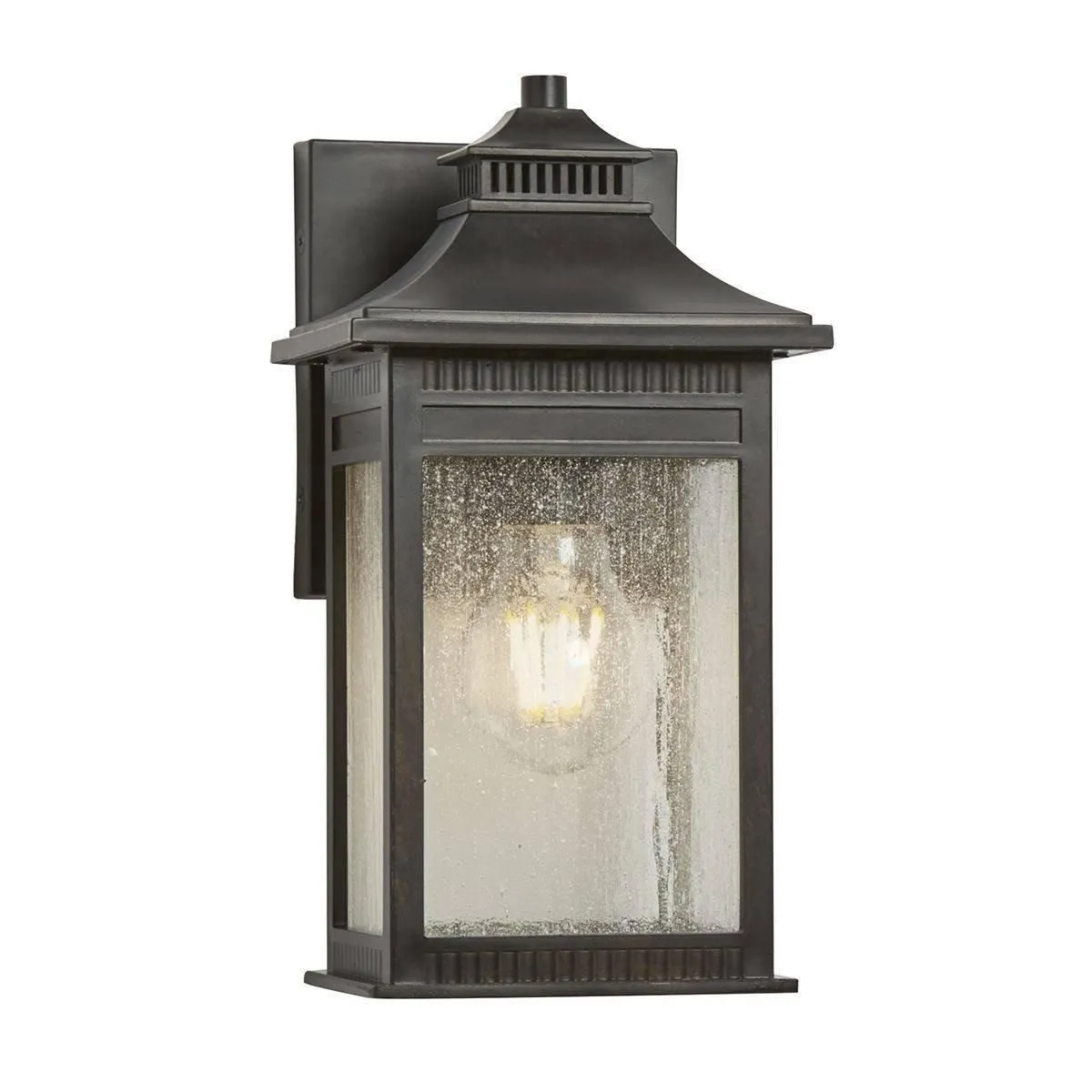 Netlighting Livingston 1 Light Small Coastal Wall Lantern Imperial Bronze Finish E27