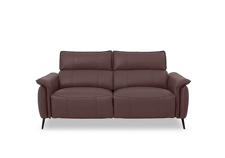 Jude Leather 3 Seater Recliner Sofa with Headrests and Power Lumbar