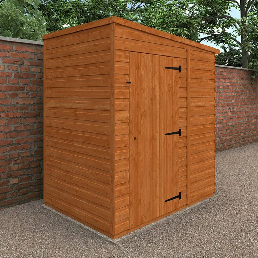 Buttercup Farm 4x6 Flex Pent Windowless 12mm Flex - L123.8 x W175 x H203 cm in Burnt Orange 2