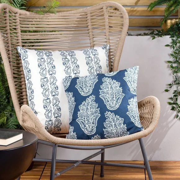 Paoletti Kalindi Paisley Outdoor Cushion 1