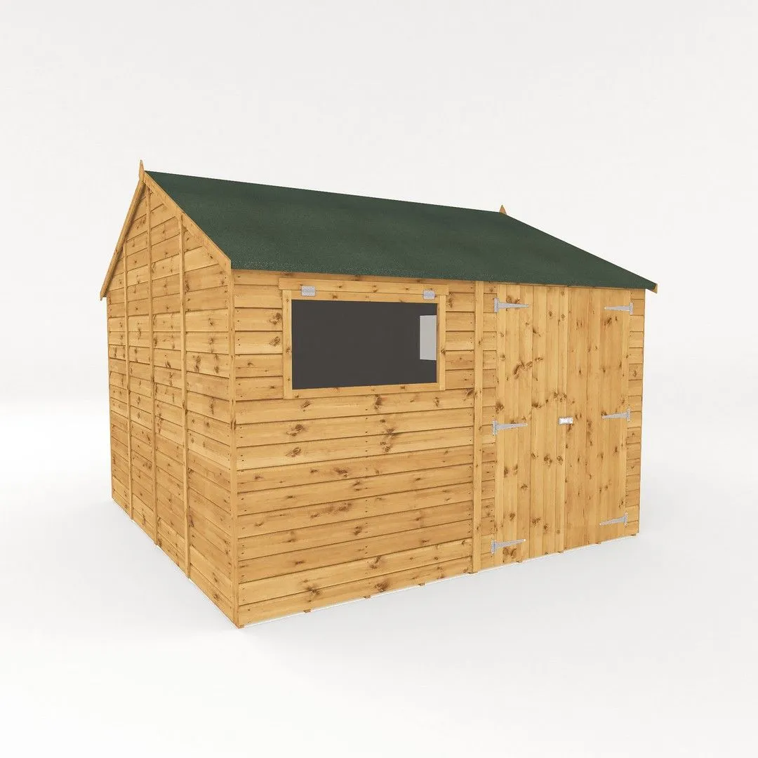 Mercia Premium Shiplap Reverse Apex Workshop - L322.7 x W308.2 x H250.3 cm in Brown
