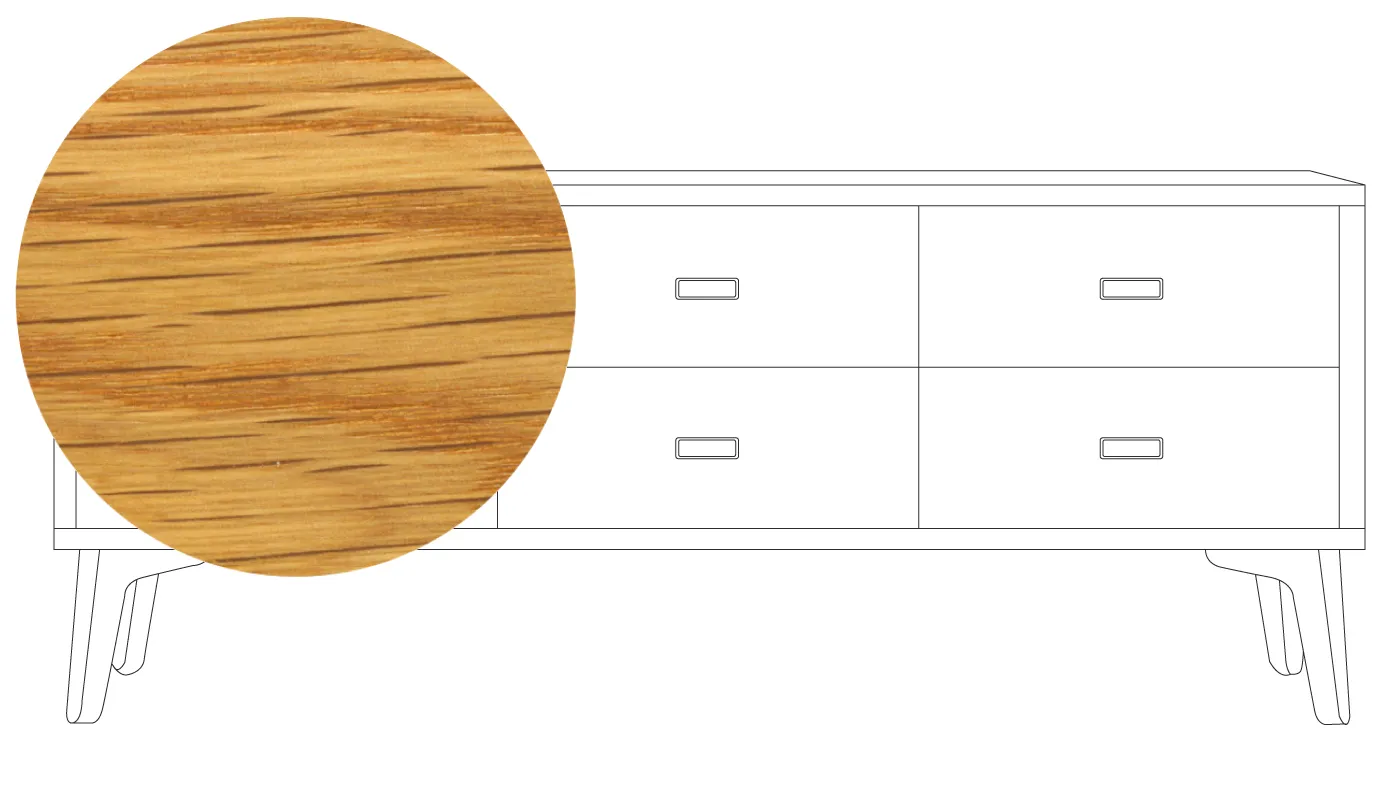 De La Espada Mcqueen Low Chest Oiled Oak
