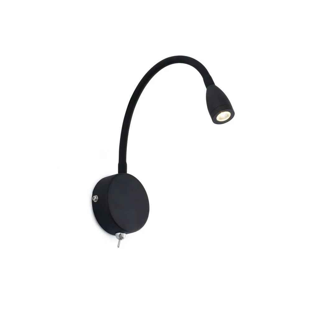 Netlighting Loke LED Indoor Wall Light Reading Lamp Black