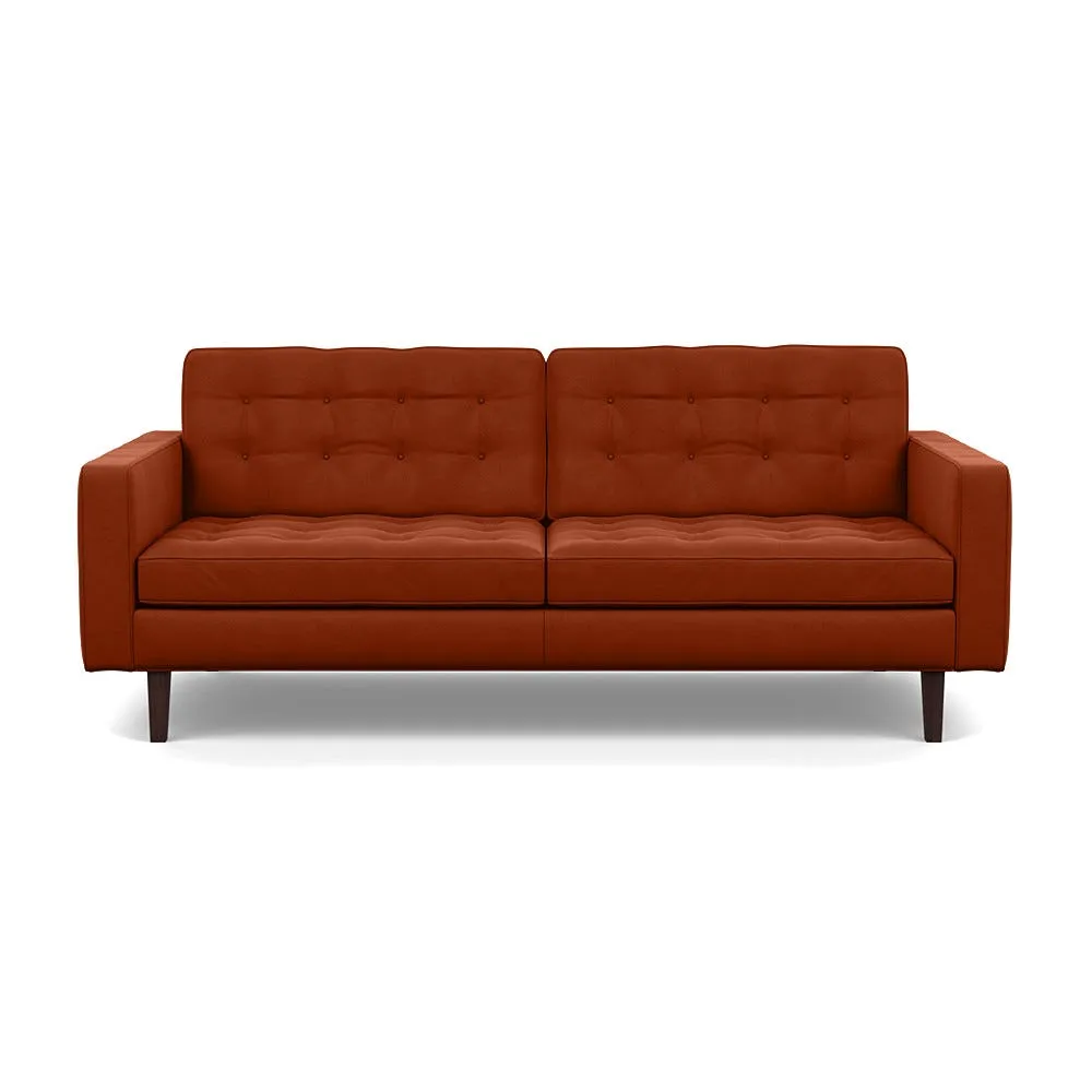 Heal's Hepburn 3 Seater Nobilis Velvet Rust Wenge Feet 1
