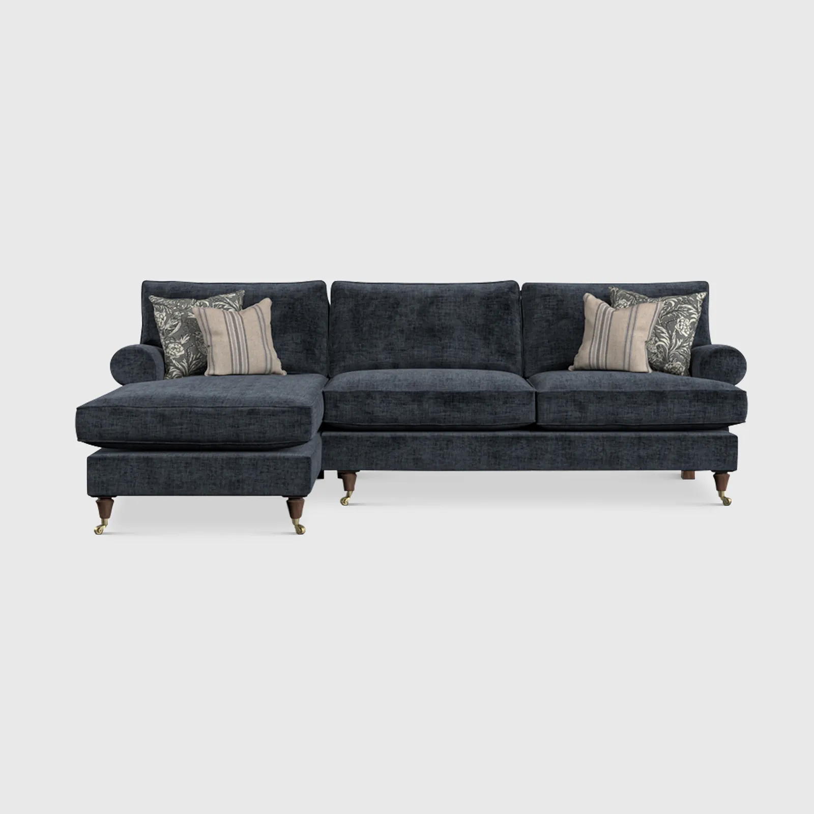English Heritage Finch Large Lhf Chaise Sb, Blue Fabric | Barker & Stonehouse 1