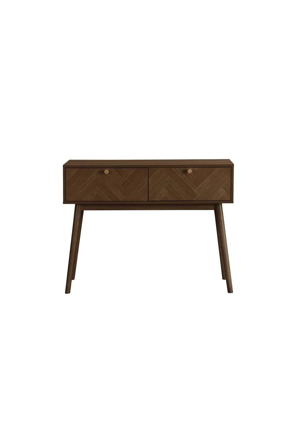 Birlea Herringford Console Table Hall Dressing Table Walnut Parquet Design in Brown 6