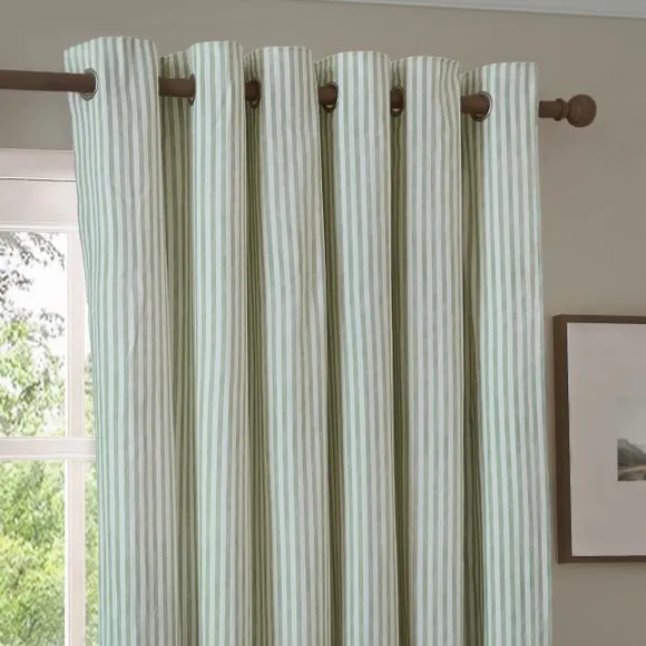 Yard Hebden Striped Eyelet Curtains (Blackout Available) 1