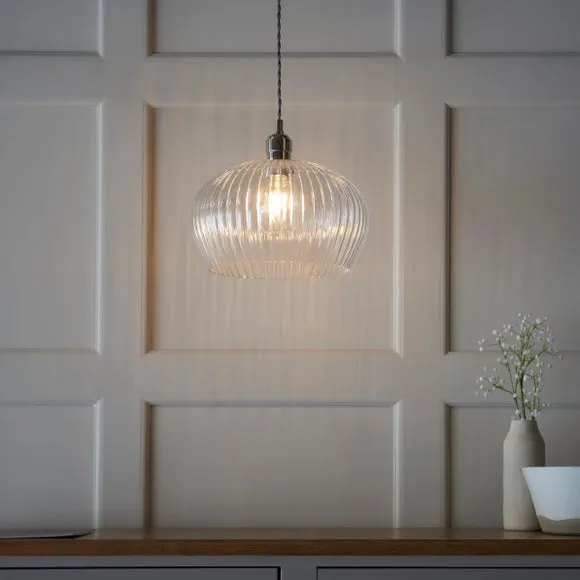 Vogue Sturt Ribbed Adjustable Pendant Light