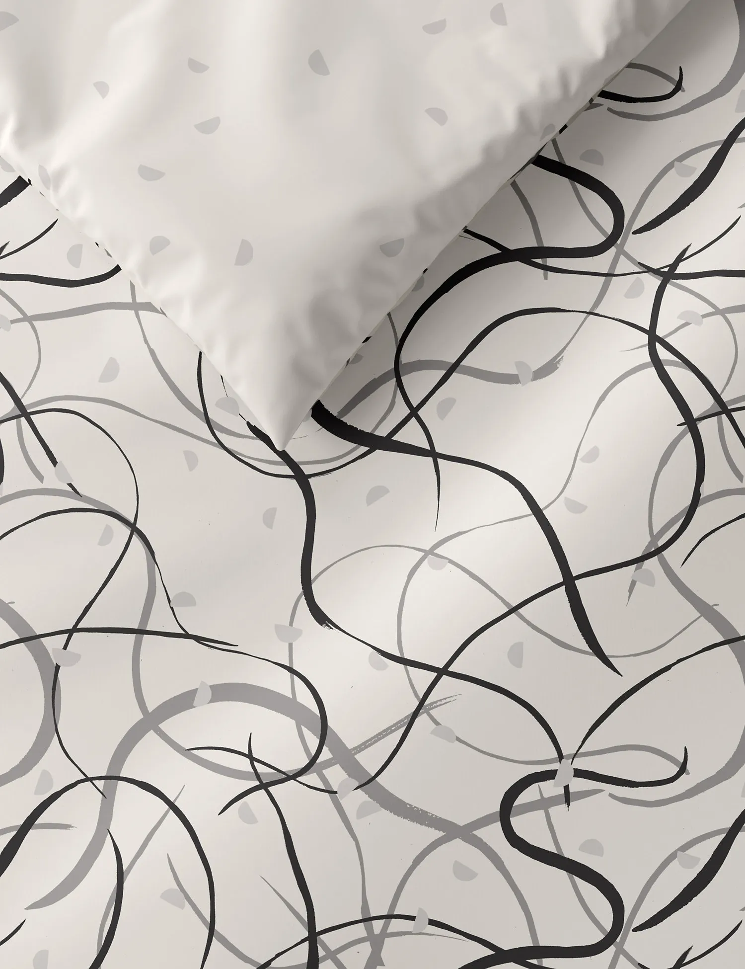 M&S Pure Cotton Drawn Lines Bedding Set