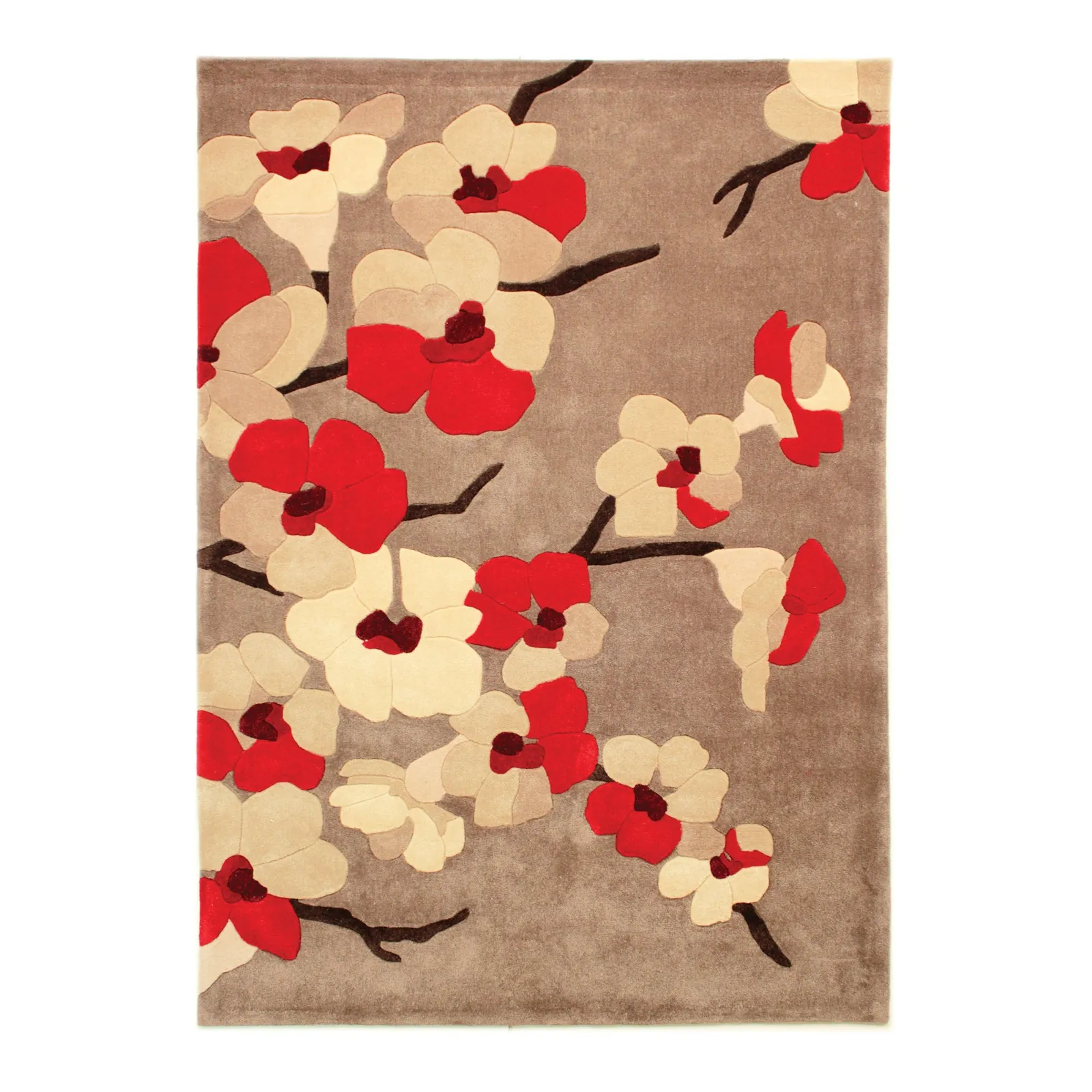 Infinite Blossom Rug Red
