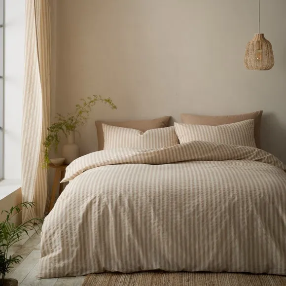 Pineapple Elephant Cotton Rich Woven Stripe Duvet Cover & Pillowcase Set 1