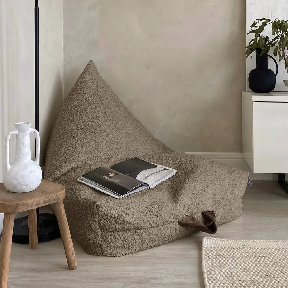 rucomfy Beanbags rucomfy Indoor Large Bean Bag Lounger - Snug Humbug for Adults in Beige