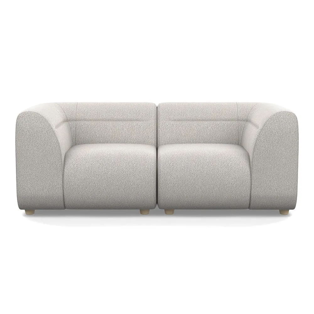 Heal's Lilli 2 Seater Sofa Chunky Boucle Ecru Natural Beech Feet 1
