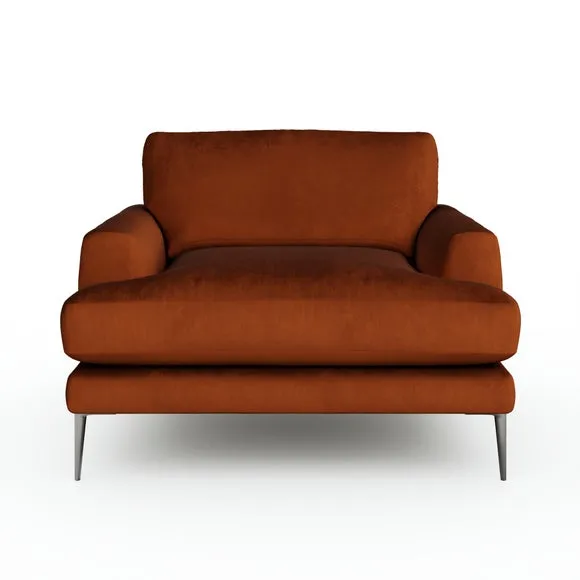 Lawson Matte Plush Velvet Snuggle Chair 6