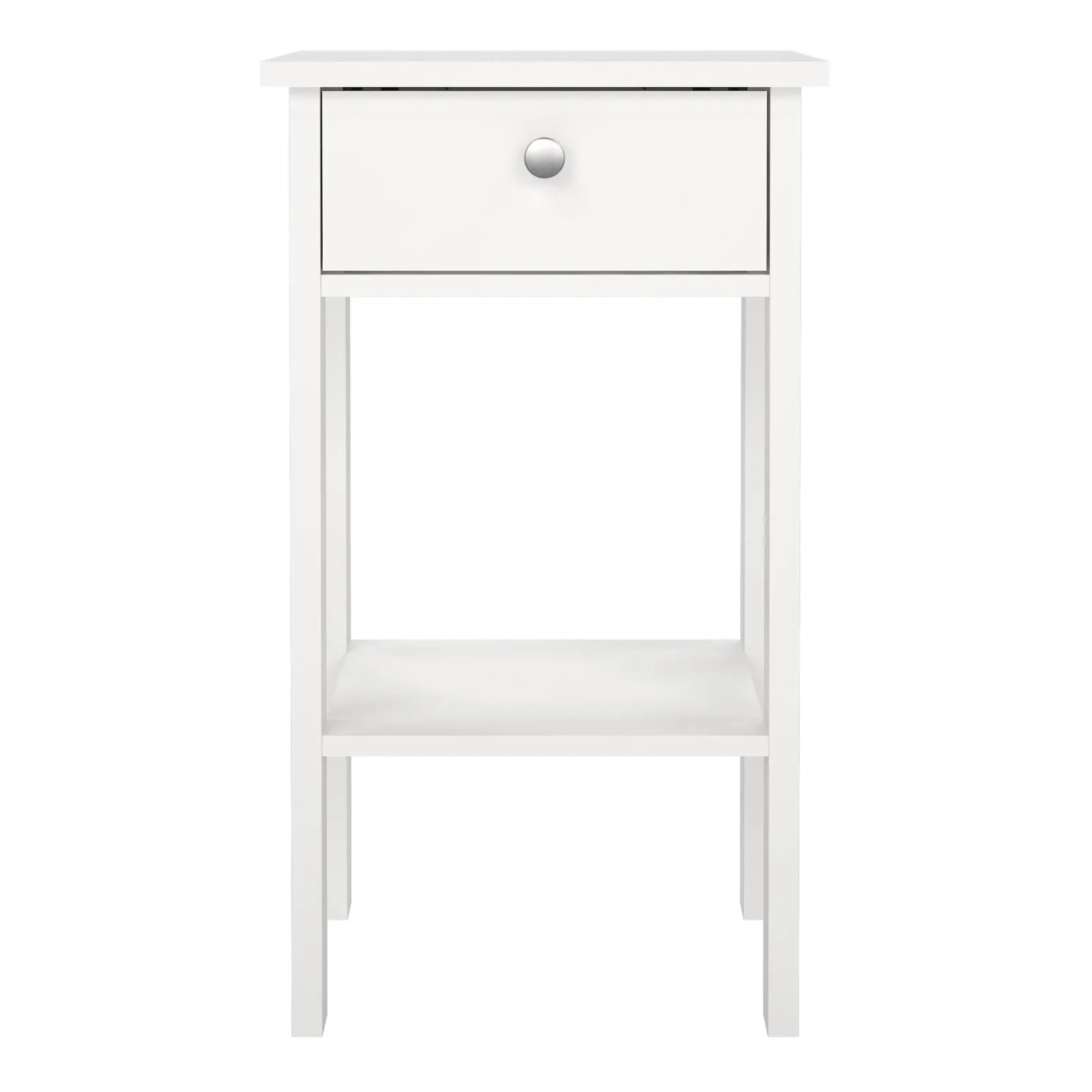 Furniture To Go Madrid Bedside Table with 1 Drawer in White 2