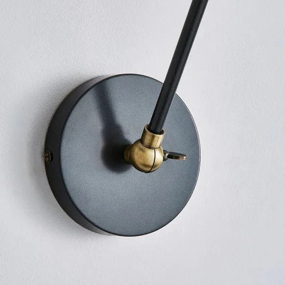 Logan Grey Arm Ceiling and Wall Light 4