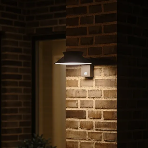 Nordlux Justina Solar - Wall light - Anthracite, Black