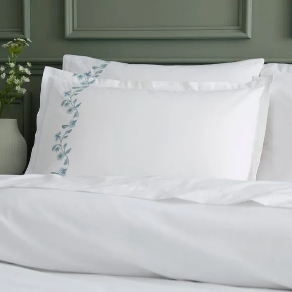 Birtley Embroidered 100% Cotton Oxford Pillowcase