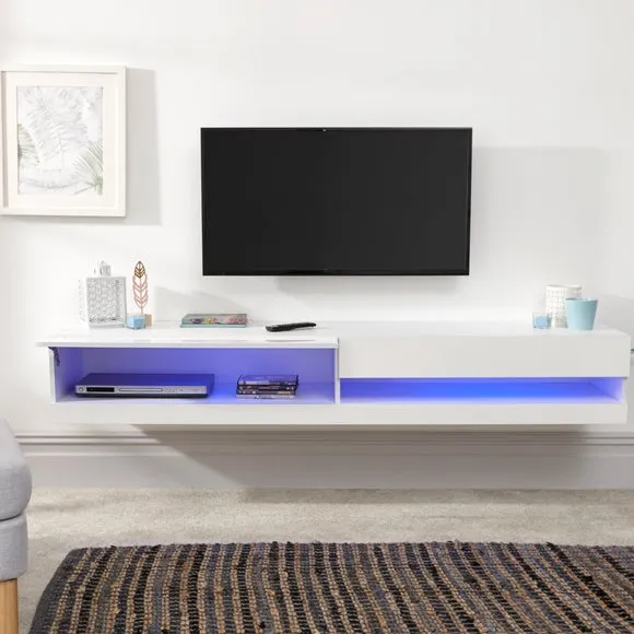 Galicia Wide TV Unit with Shelving for TVs up to 65" 3