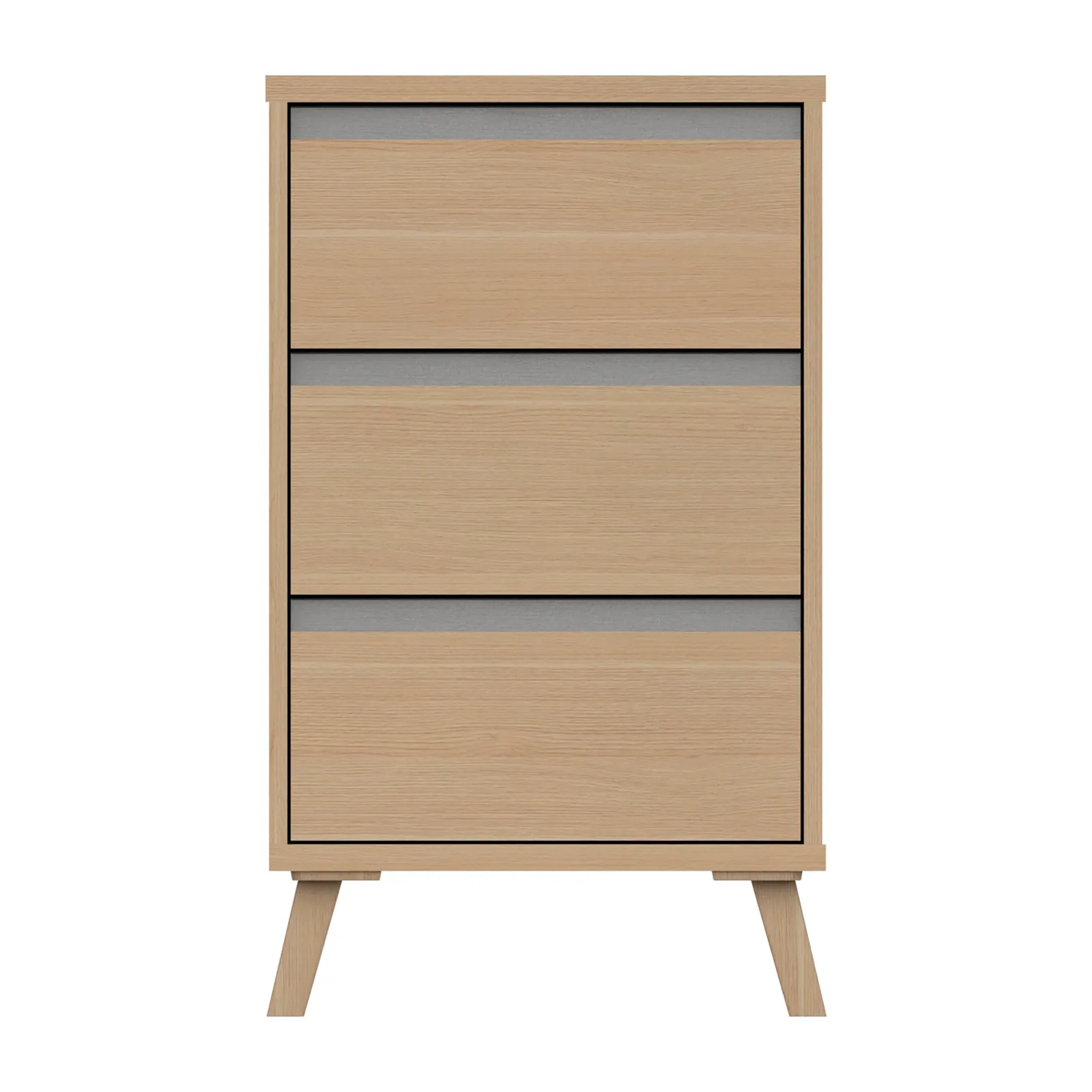 Jenson 3 Drawer Bedside Table Brown