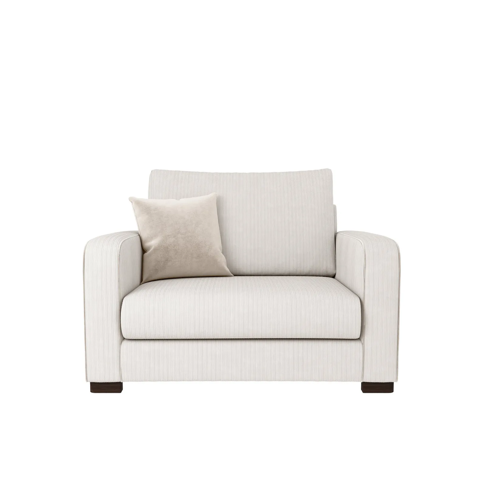 Carson Corduroy Snuggle Chair Brown