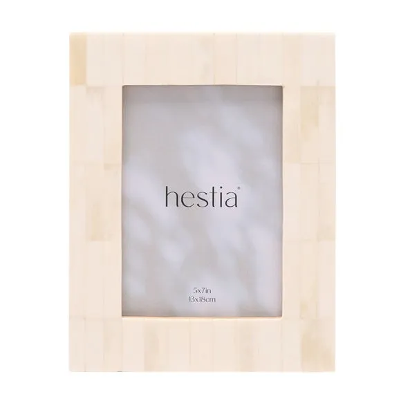Hestia White Wide Border Bone Effect Photo Frame 3
