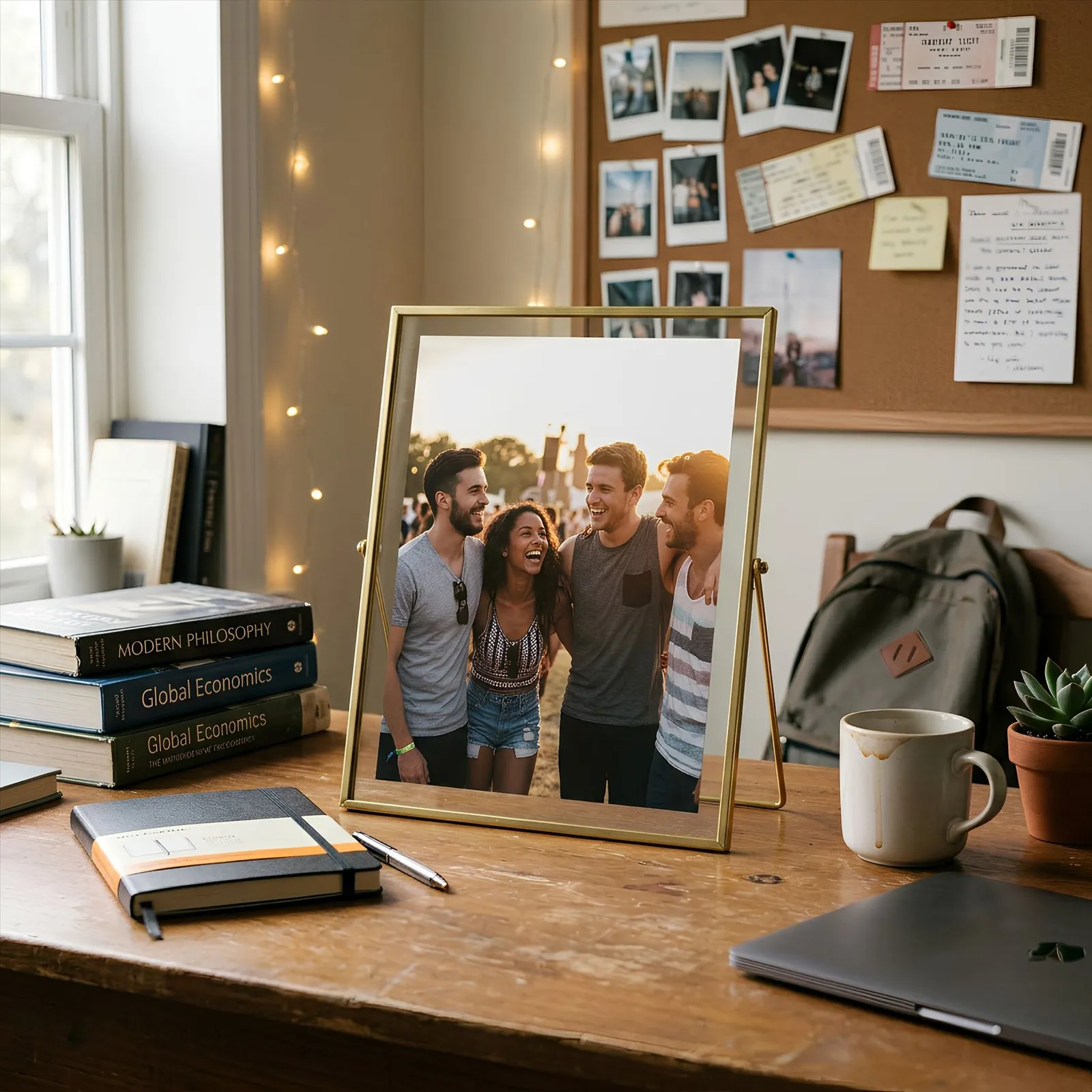 Nicola Spring 5x Standing Metal Photo Frames - 8" x 10" Picture Display Poster Frame in Gold 6