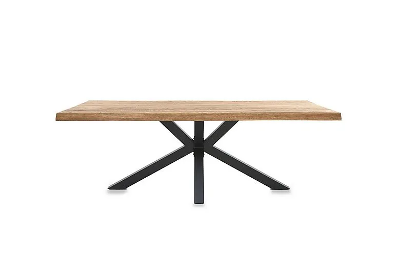 Njord Raw Edge Dining Table with Metal Star Base - 180-cm - Bianca - In Time for Christmas