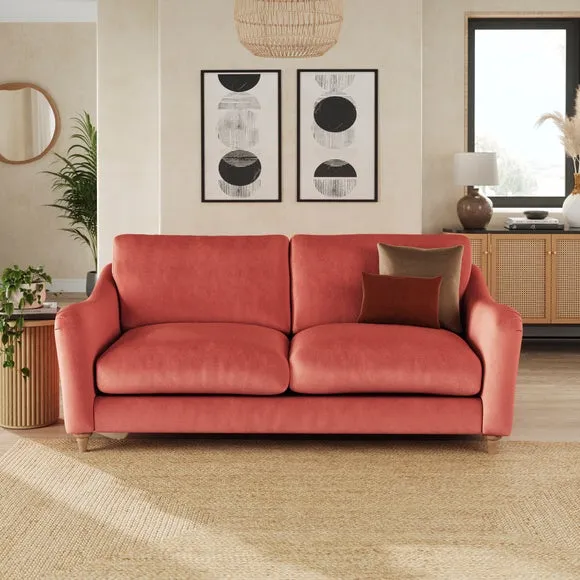 Hattie Matte Plush Velvet 3 Seater Sofa 1