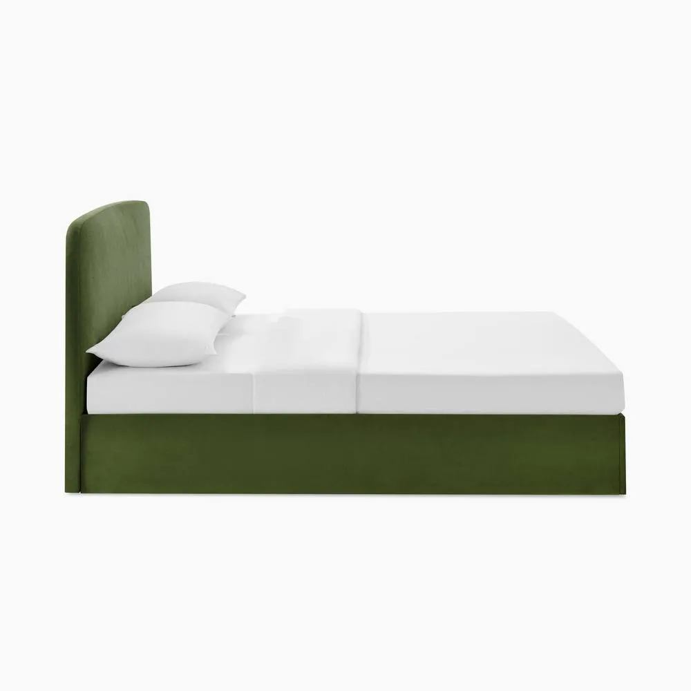 FurnitureboxUK Amelie Green Velvet Ottoman Double Bed Frame 4