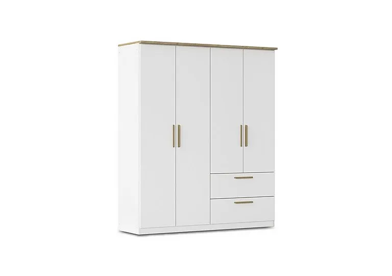 Flavia 181cm 4 Door Decor Combi Hinged Wardrobe