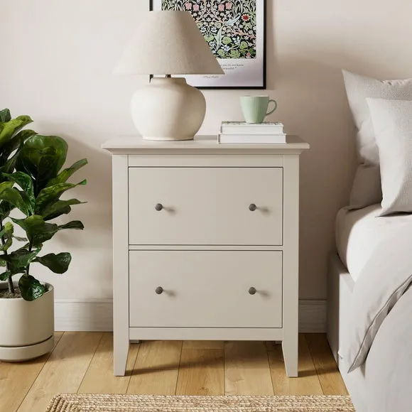 Lynton 2 Drawer Wide Tall Bedside Table 1