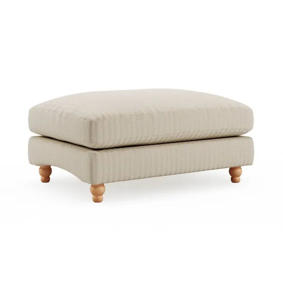 Martha Chunky Chenille Stripe Footstool 5