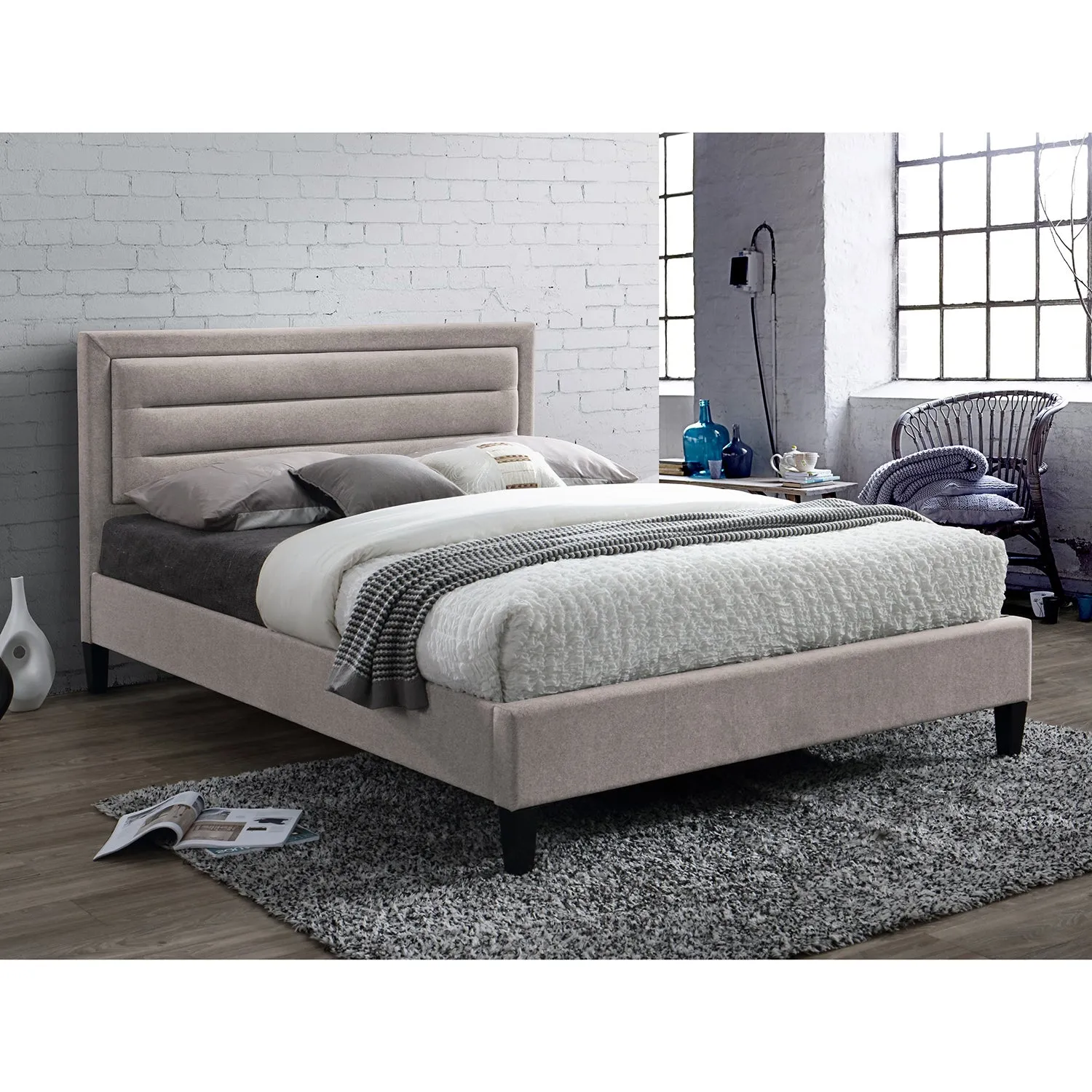Picasso Mink Velvet Bed Frame Mink
