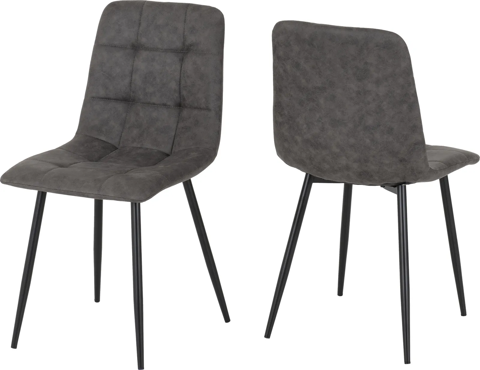 Seconique Fenton Dining Set (6 Chairs) in Dark Grey 6
