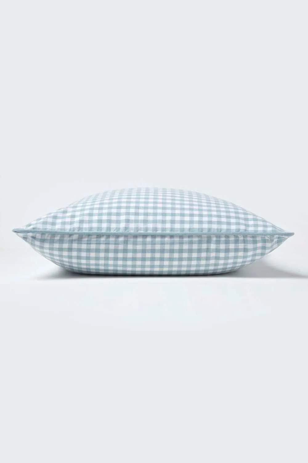 Homescapes Cotton Gingham Check Cushion Cover in Blue 3