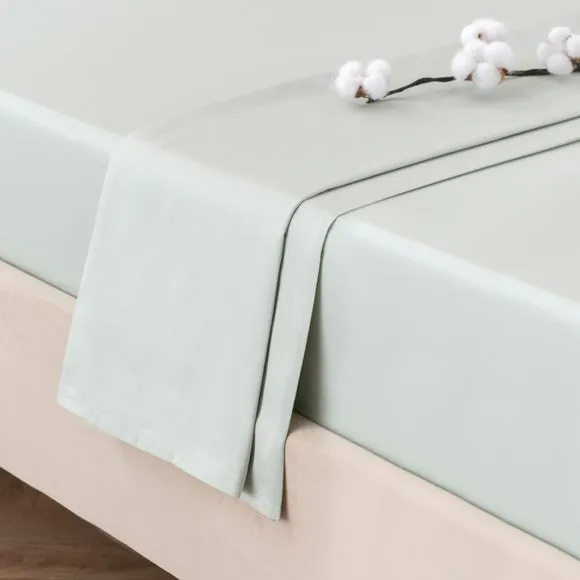 Dorma Smooth & Soft 300 Thread Count 100% Cotton Sateen Flat Sheet