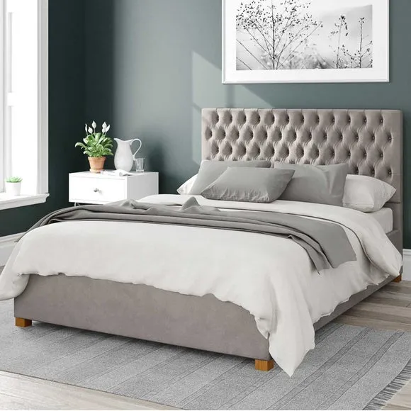 Monroe Plush Velvet Ottoman Bed Frame 1