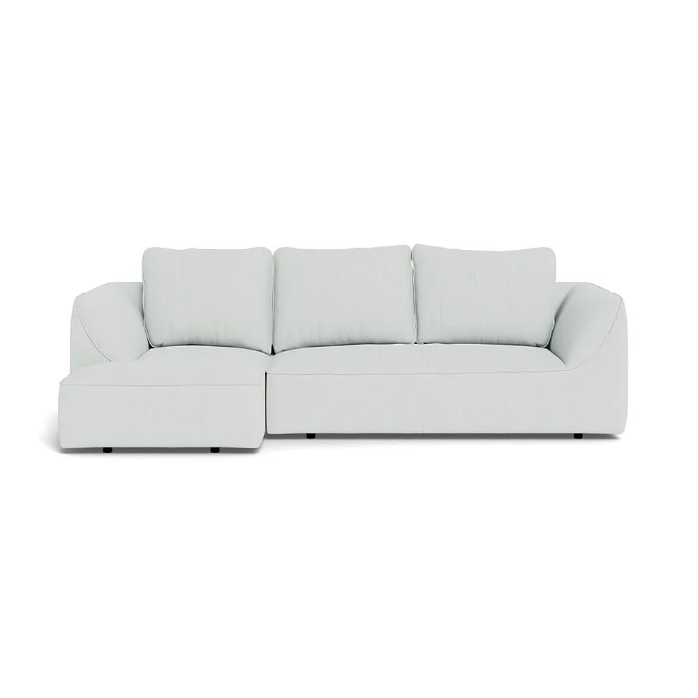 Heal's Morven Left Hand Facing Corner Chaise Sofa Broad Weave Tin 1