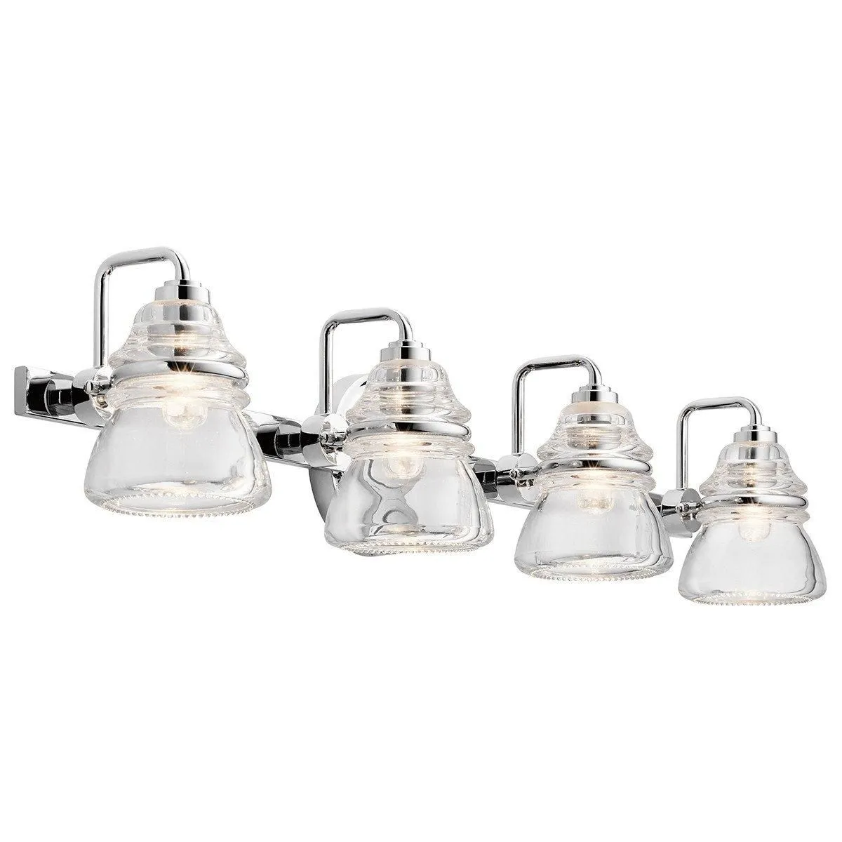 Netlighting Kichler Talland Bathroom Wall Lamp Polished Chrome IP44 in Grey