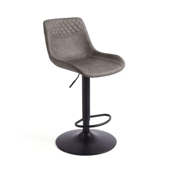 Walden Height Adjustable Bar Stool, Faux Leather 5
