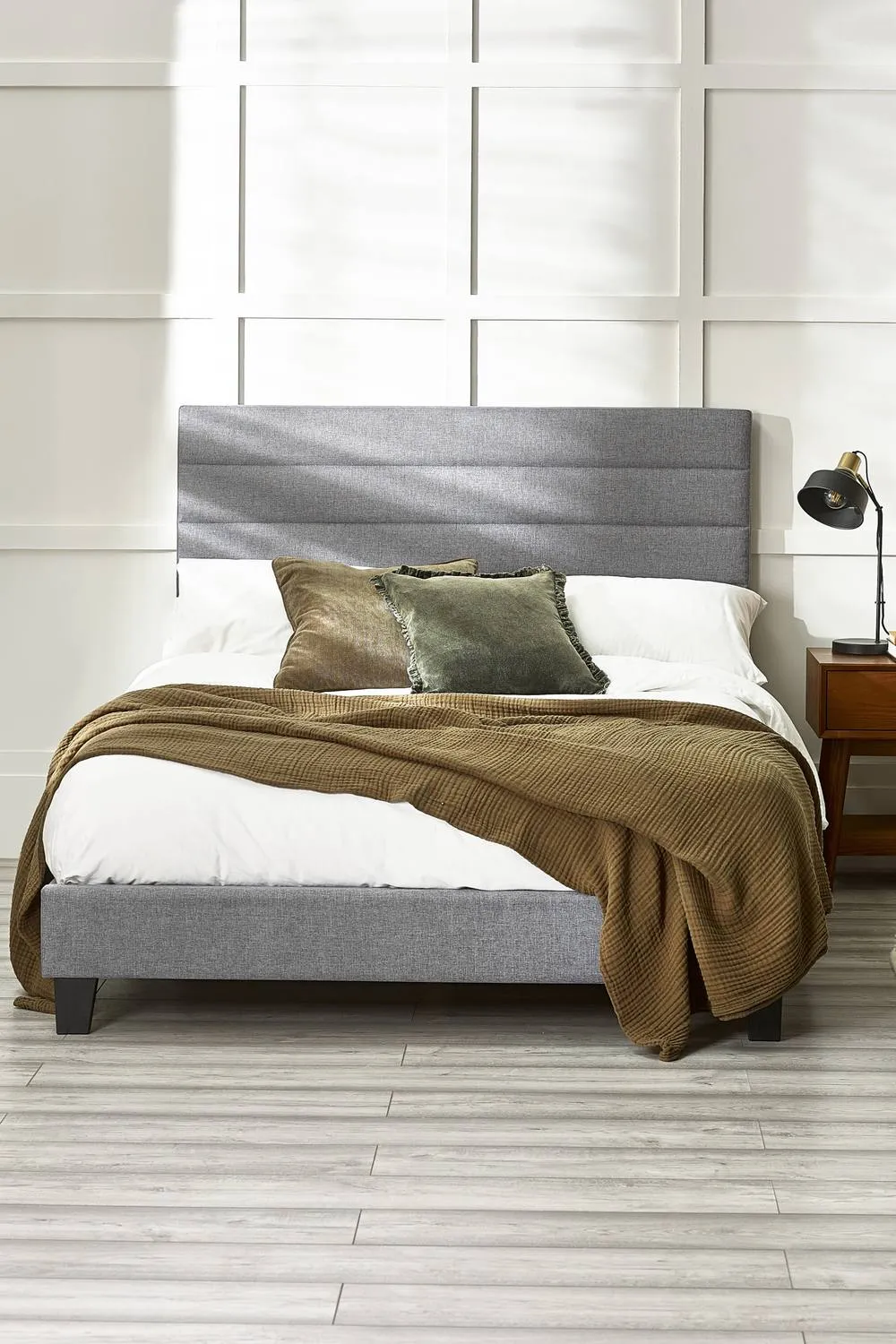 Julian Bowen Merida Upholstered Bed in Grey 1