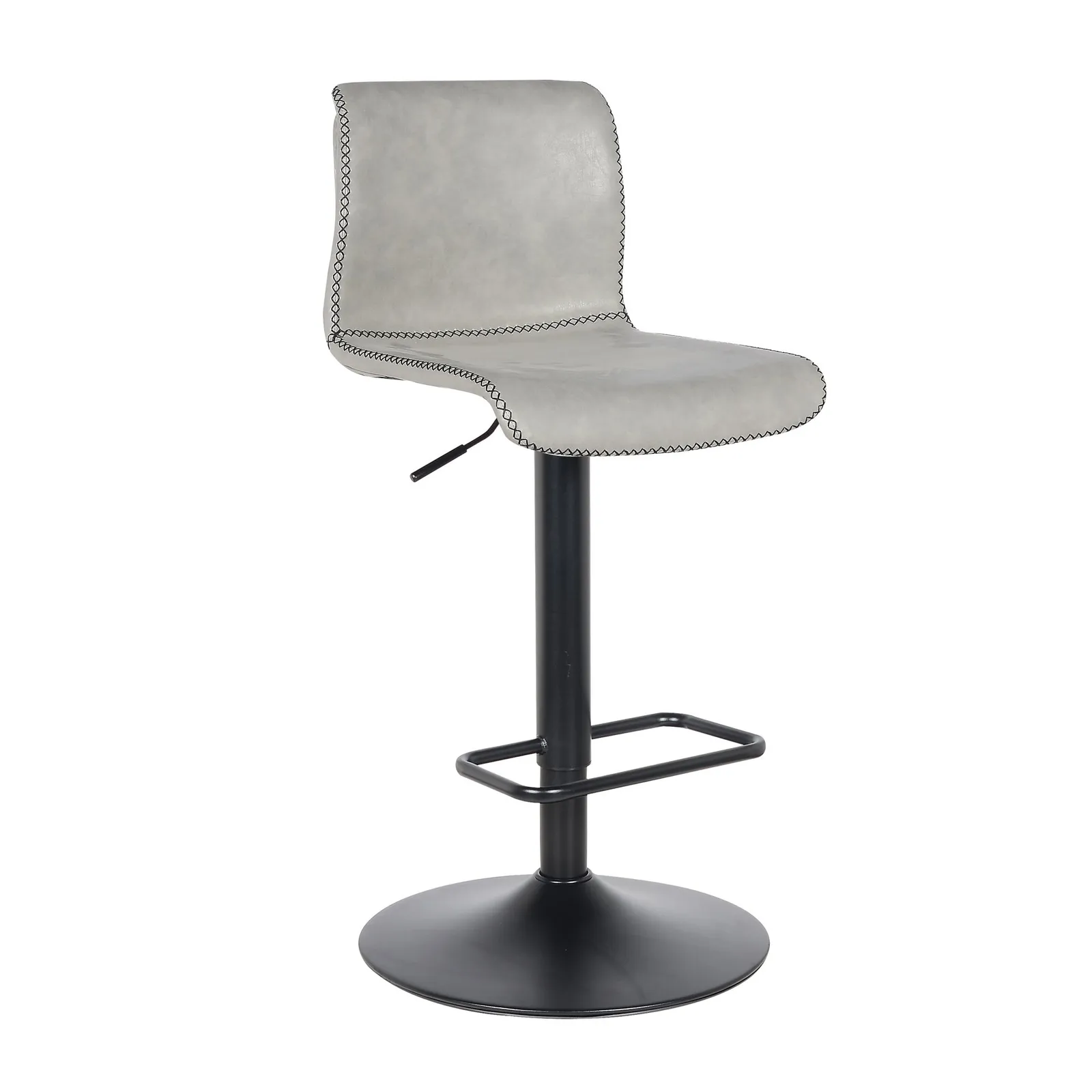 Venice PU Leather Bar Stool Grey