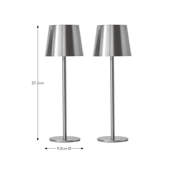 Set of 2 Rechargeable Touch LED Table Lamps 6