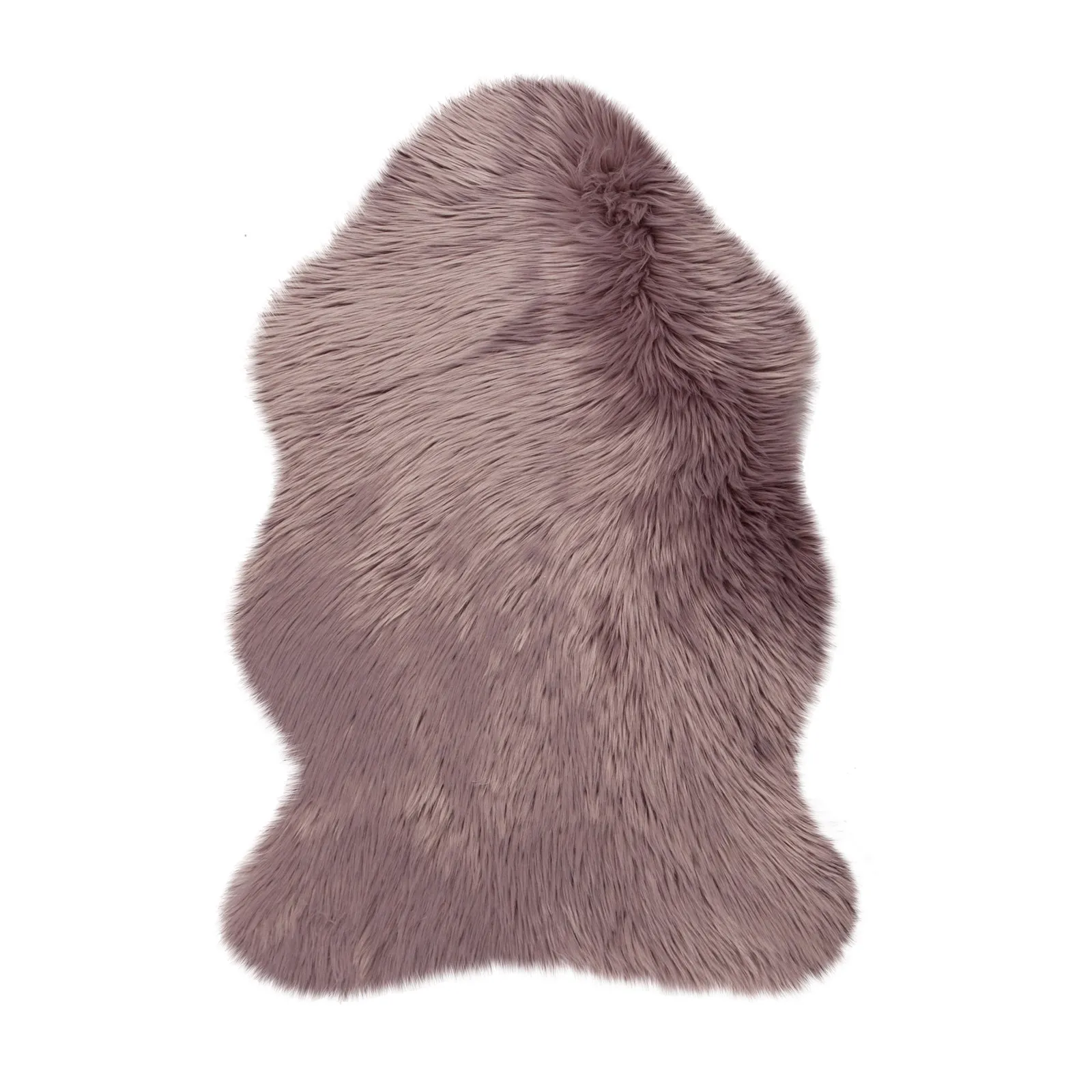 Single Pelt Faux Sheepskin Rug Purple