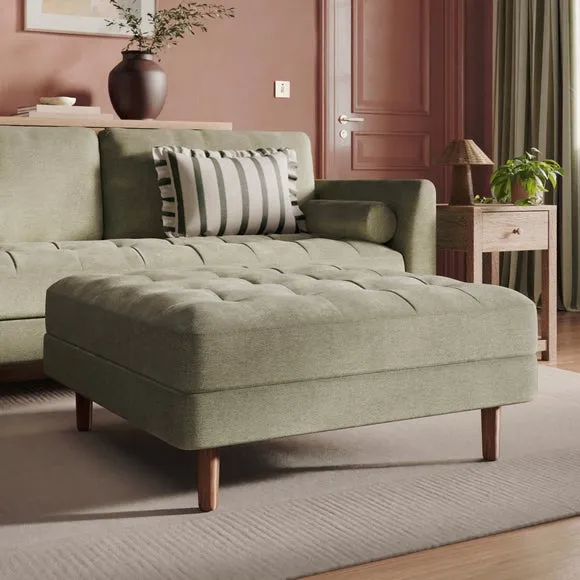 Max Soft Tonal Chenille Square Storage Footstool