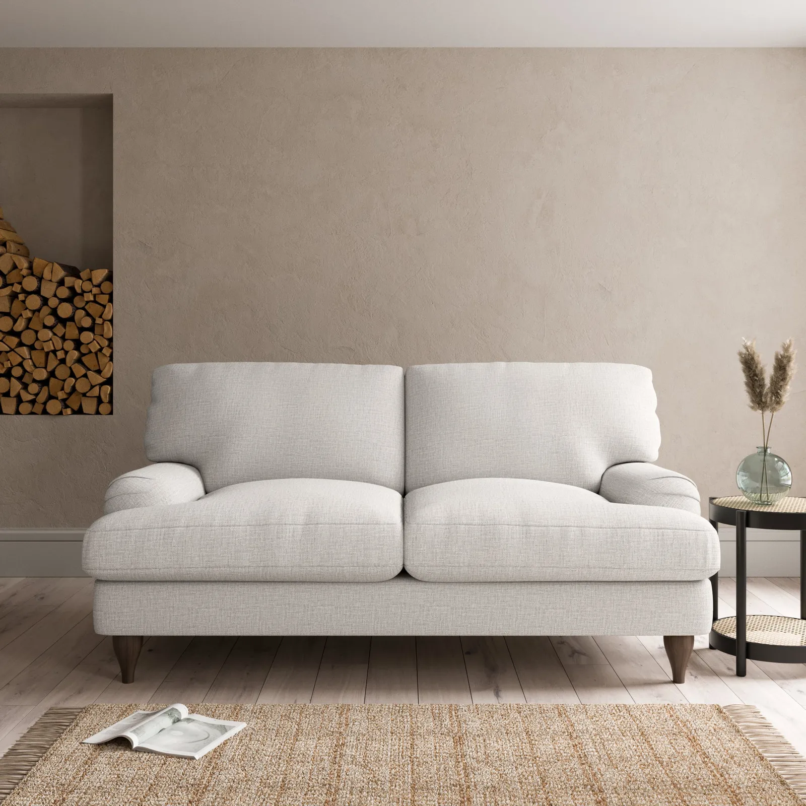 Darwin Textured Weave 2 Seater Sofa Textured Weave Sandstone