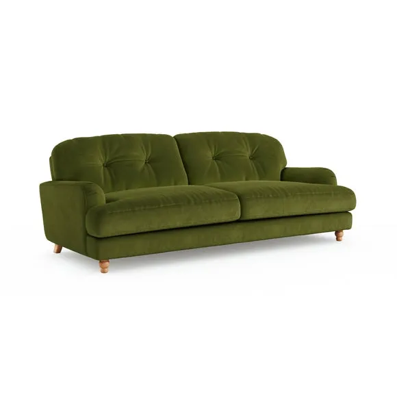 Martha Matte Plush Velvet 4 Seater Sofa 6