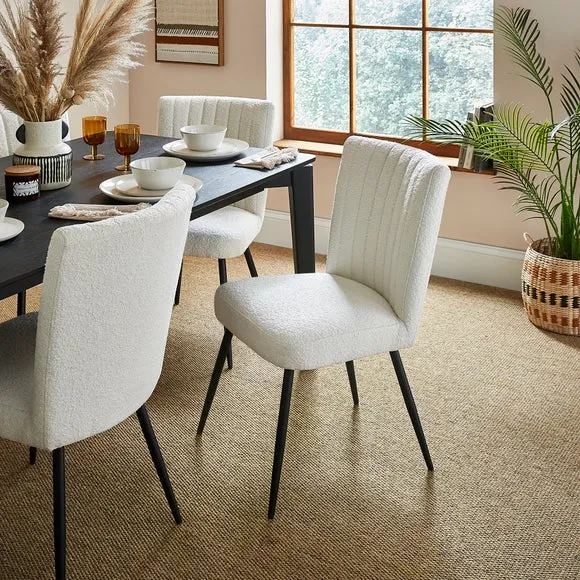 Taylor Dining Chair, Ivory Boucle 2
